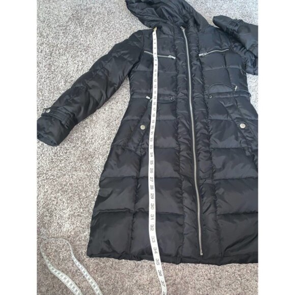 Michael Kors Size XS Long black puffer jacket full zip coat - Picture 10 of 11